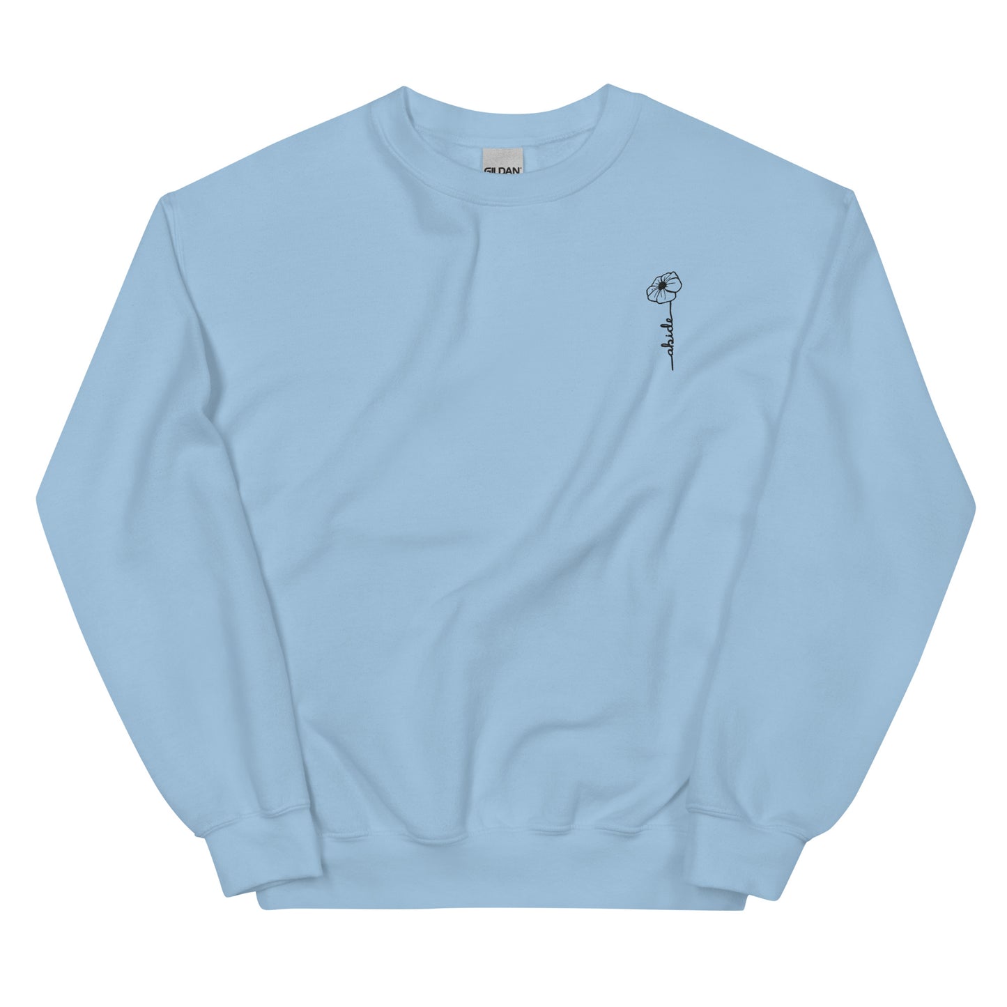 Embroidered Abide crew