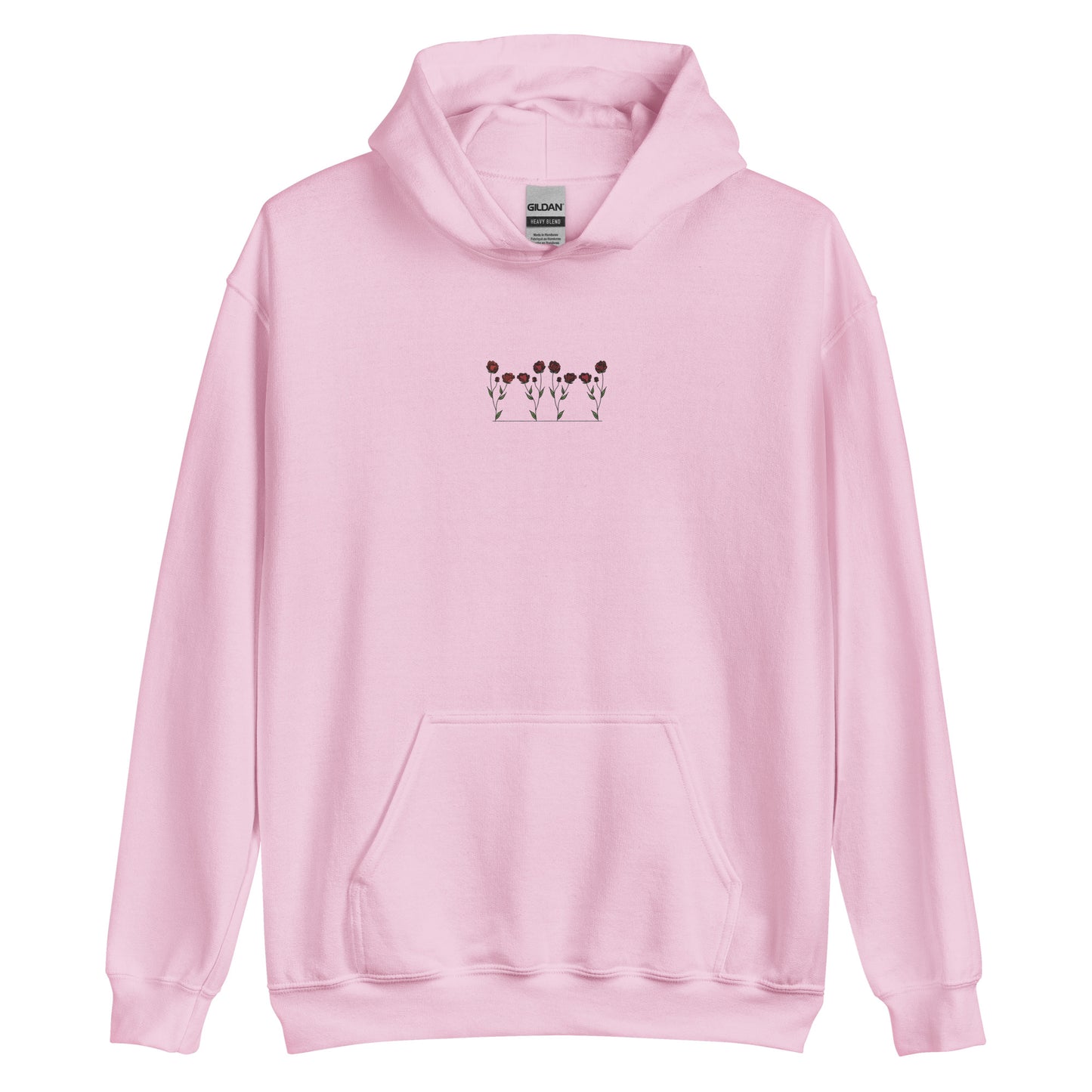 Valentine’s Day rose embroidered hoodie