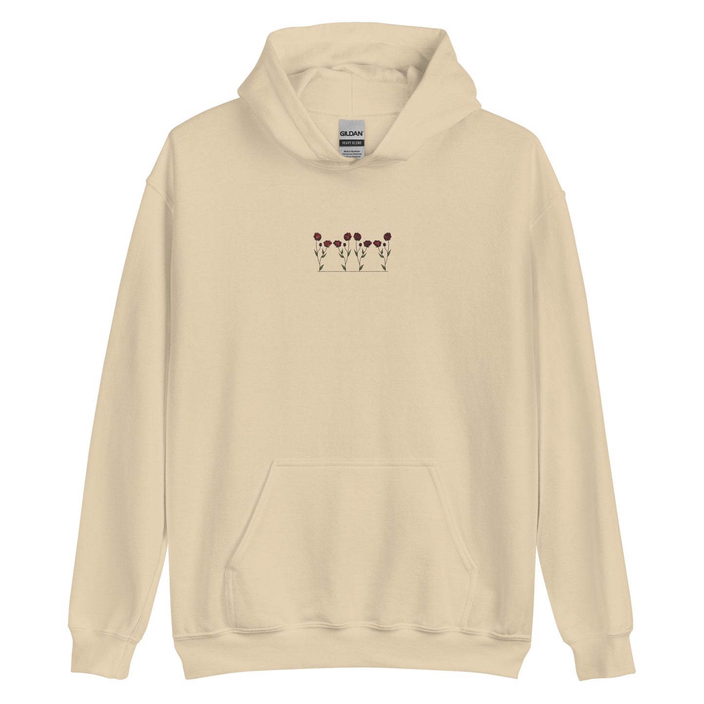 Valentine’s Day rose embroidered hoodie