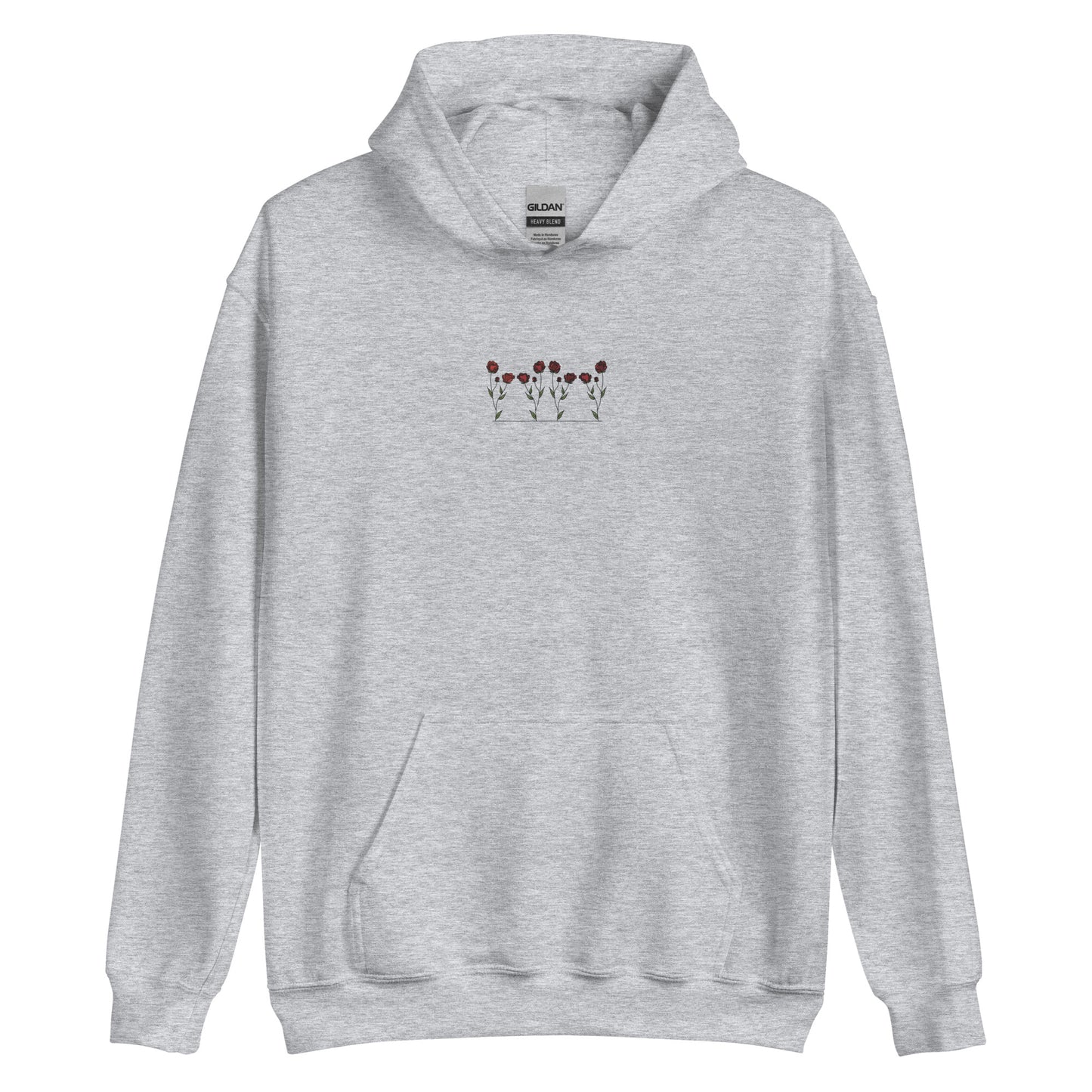 Valentine’s Day rose embroidered hoodie