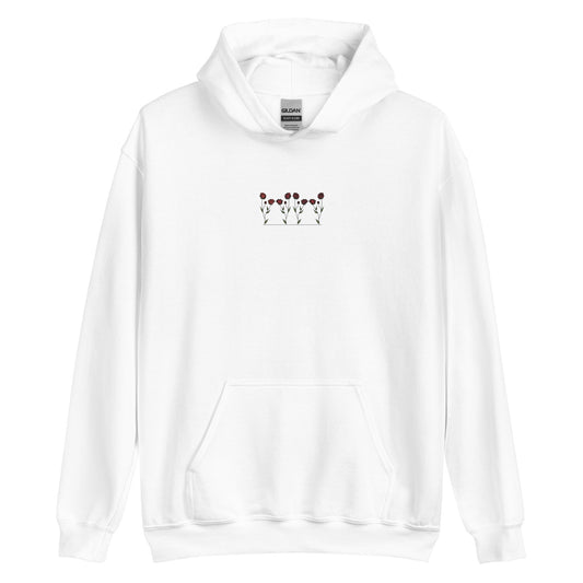 Valentines day embroidered Rose hoodie